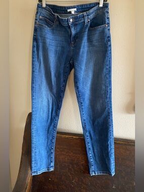 Eileen Fisher Organic Cotton With Stretch Straight Leg Blue Jeans